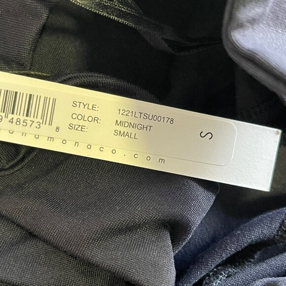 Susana Monaco Jumpsuit Sleeveless Halter Tie Open Back Stretch Small Midnight - Picture 8 of 8